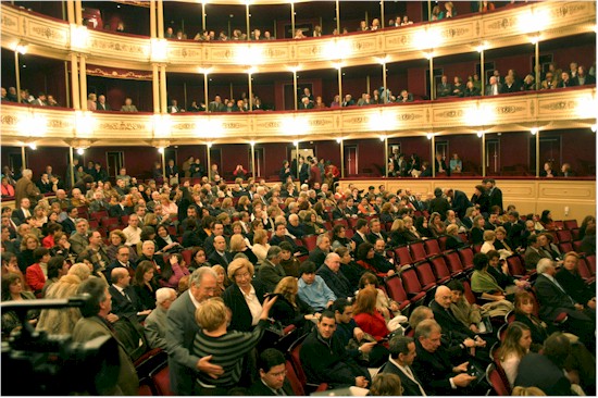 Vista del público en el Teatro Solís