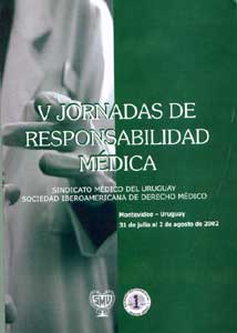 Tapa del libro V Jornadas de Responsabilidad Médica