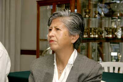 Dra. Nila Heredia ministra de Salud de Bolivia. 