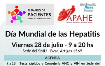 Día Mundial contra la Hepatitis, tests gratuitos este viernes 28 en el SMU