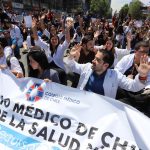 Foto: Colegio Médico de Chile. Manifestación del 23 de octubre.