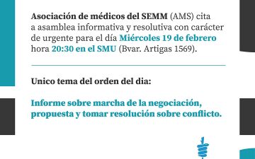AMS cita asamblea urgente en el SMU