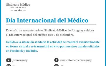 Día Internacional del Médico 2020 se celebrará íntegramente en forma virtual.